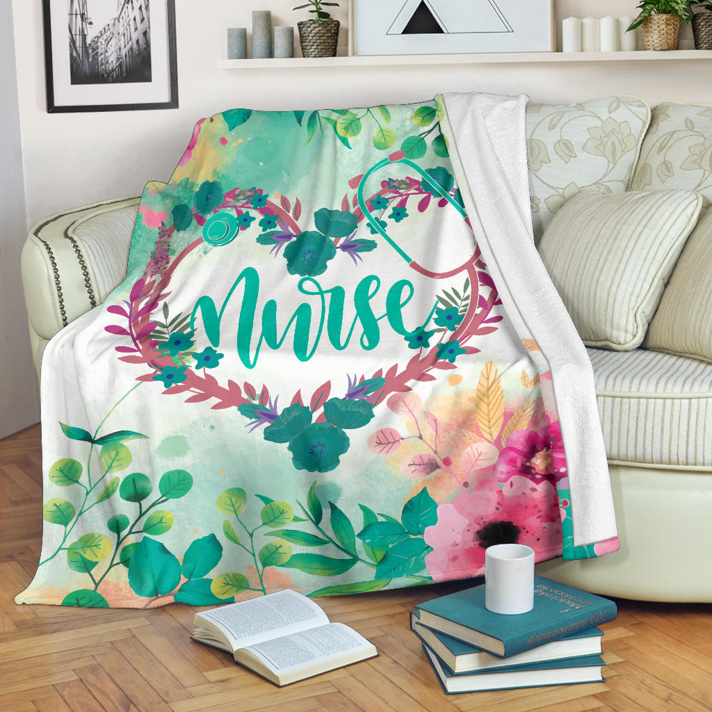 Nurse Flowers Blanket
