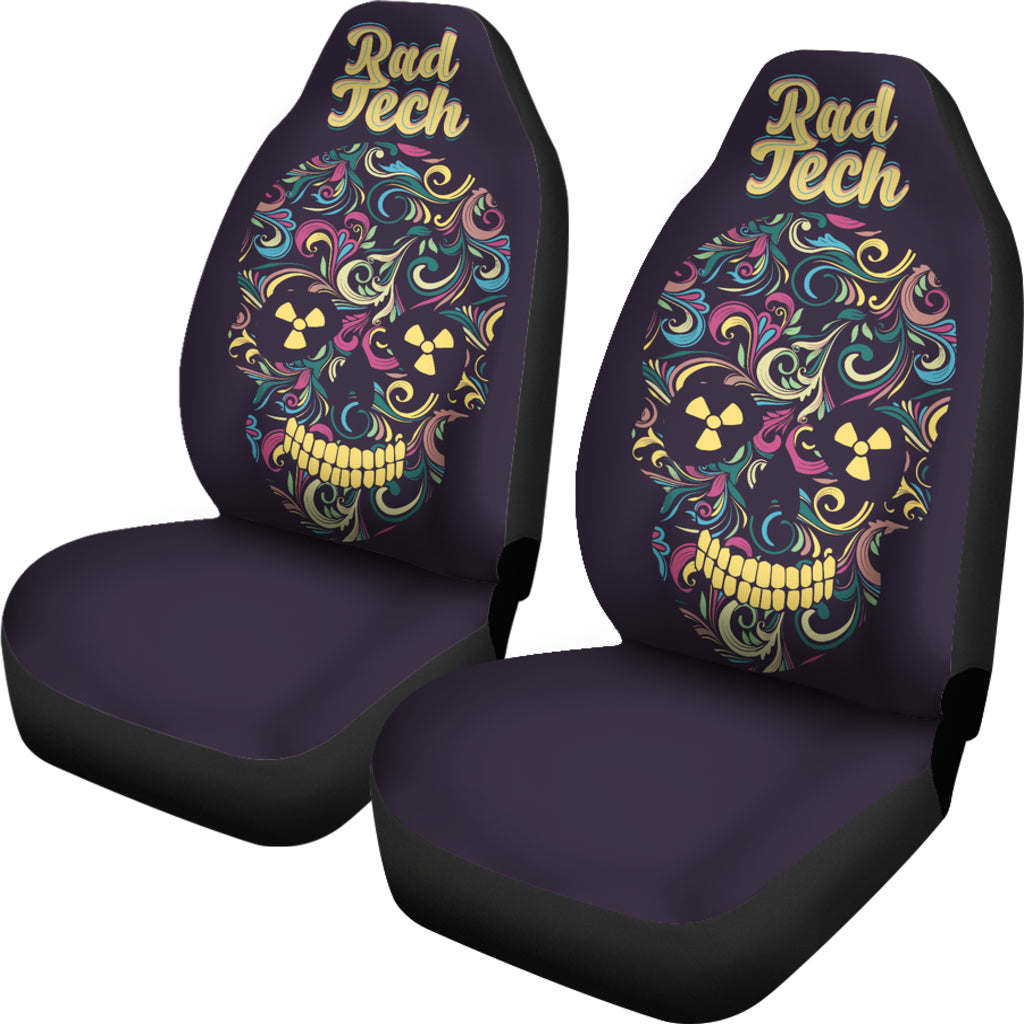 Rad Tech Styled Skull Car Seat Covers