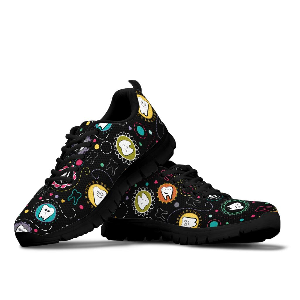 Colorful Teeth Sneakers - Women Size