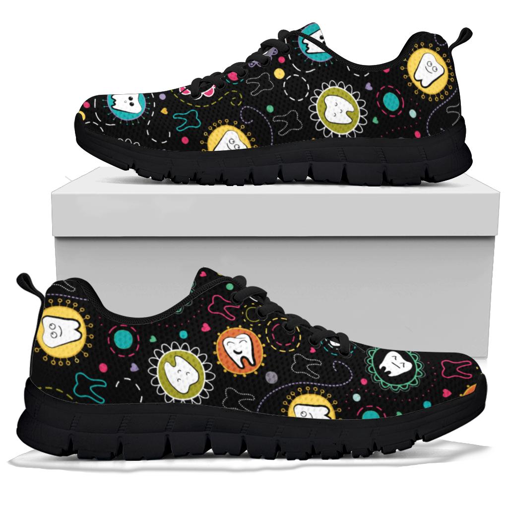 Colorful Teeth Sneakers - Women Size