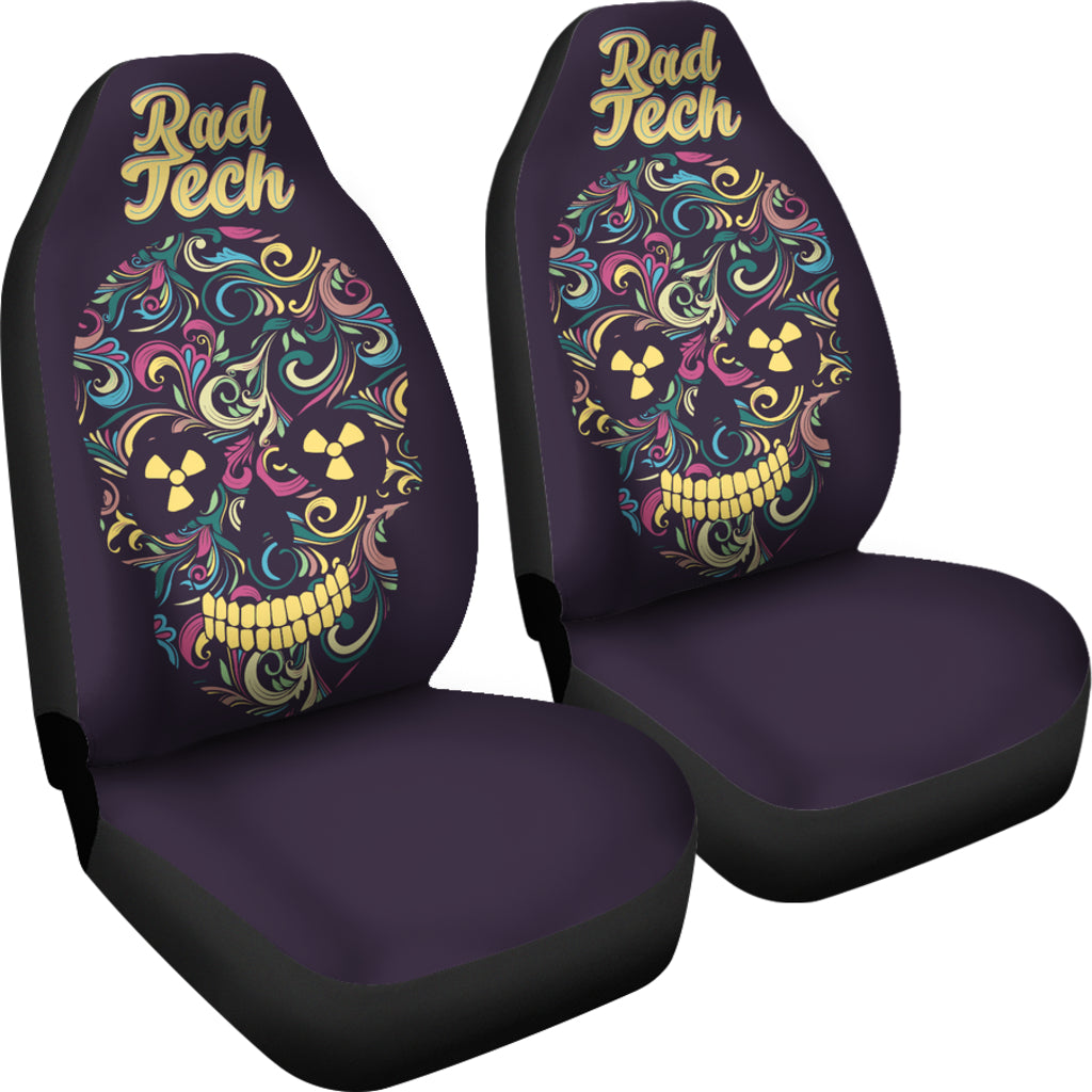 Rad Tech Styled Skull Car Seat Covers