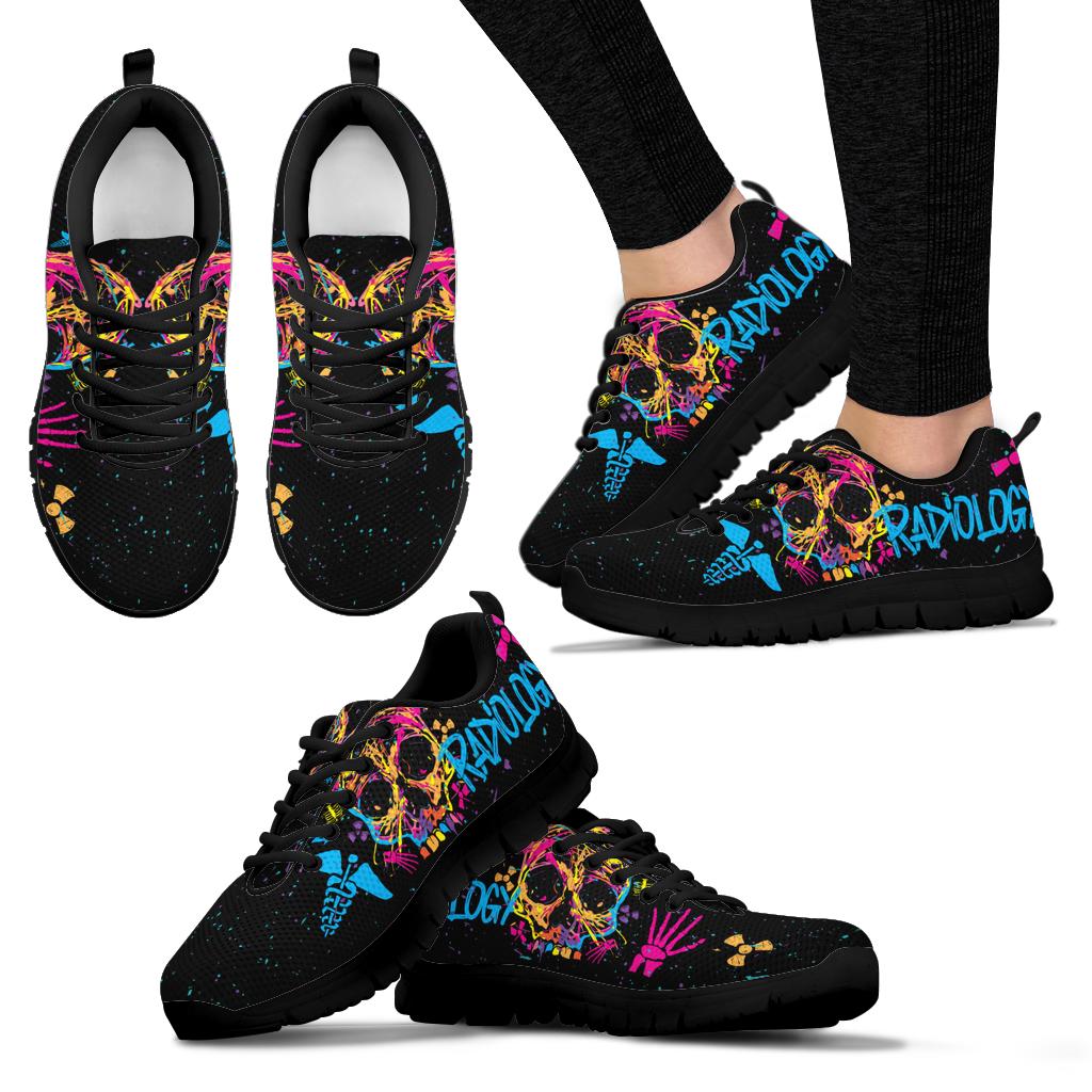 Radiology Colorful Splat Skull Sneakers