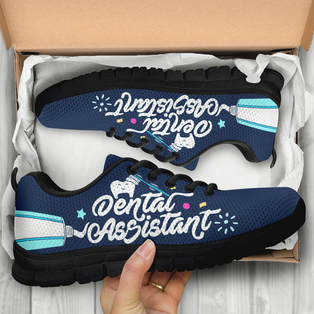 Dental Assistant Toothpaste Blue Sneakers (Express Shipping)