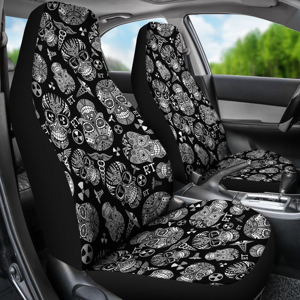 Rad Tech Skulls Car Seat Covers Set