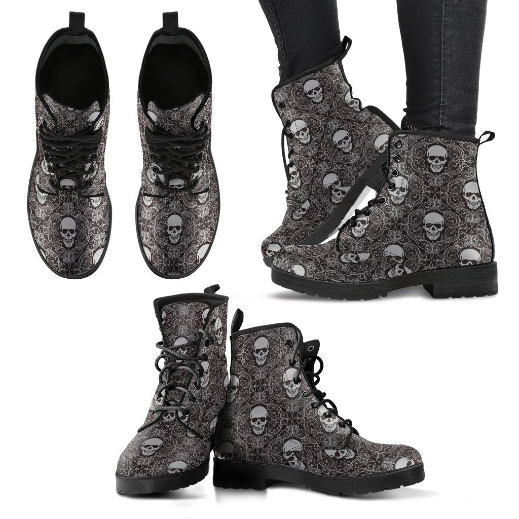 Radiology Skulls Women's Leather Boots