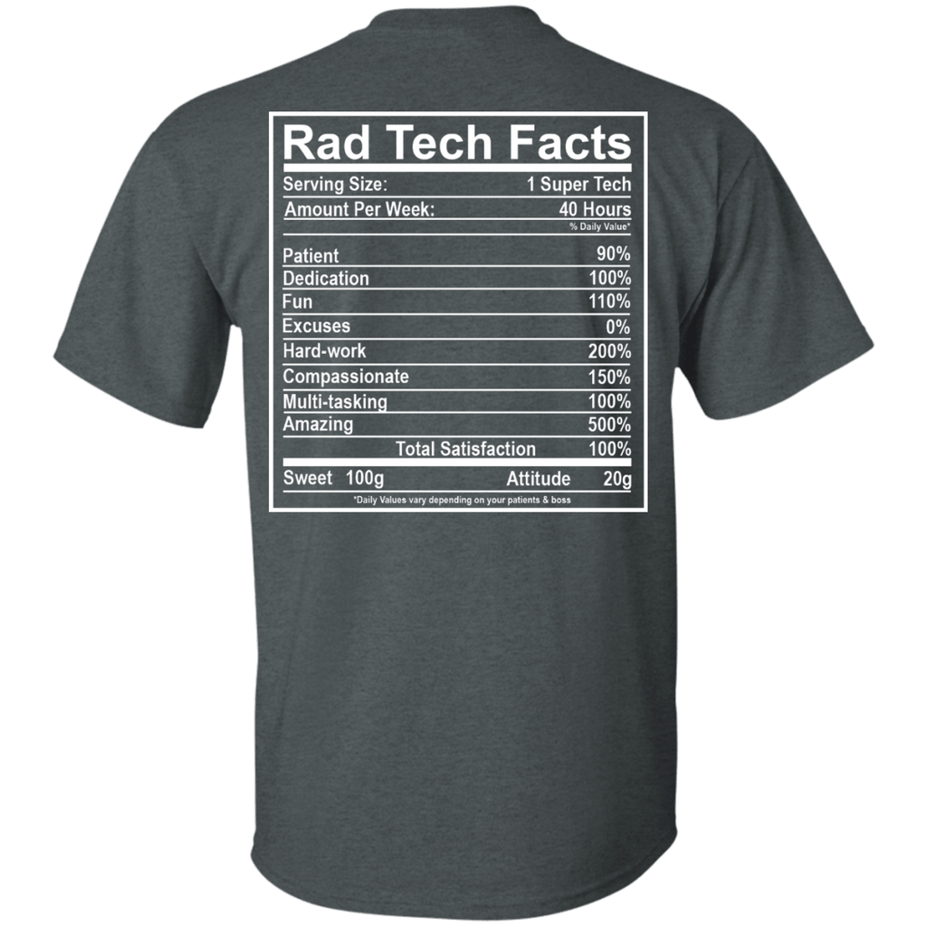 Short Sleeve - Rad Tech Facts BACK ONLY - Unisex Tee