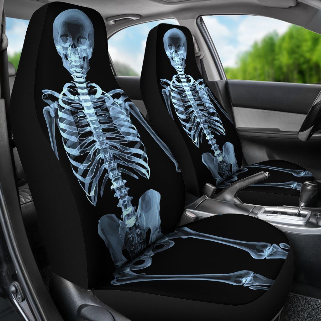 Skeleton Car Seat Covers Set