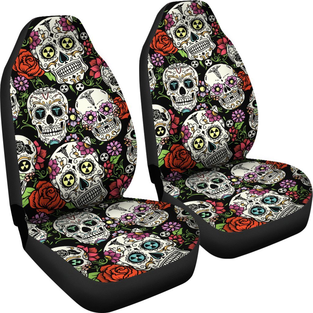 Sugar Skulls Car Seat Covers Set