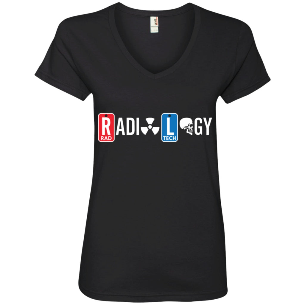 T-Shirts - Radiology V-Neck Ladies Tee