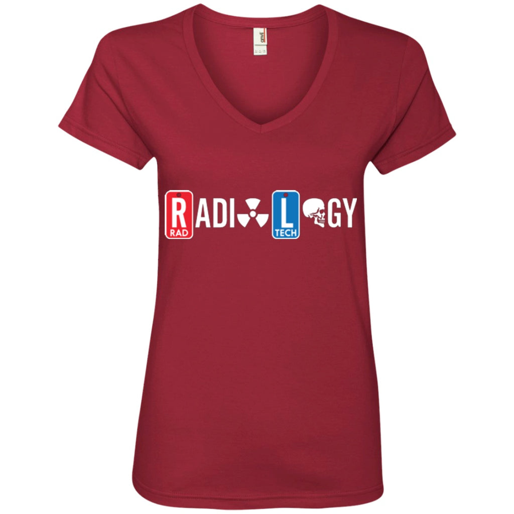 T-Shirts - Radiology V-Neck Ladies Tee